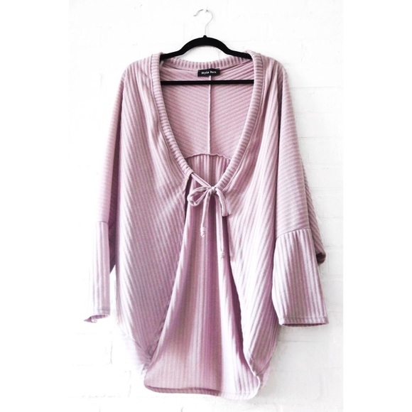 Sweaters - Slouchy cozy lilac cardigan sweater